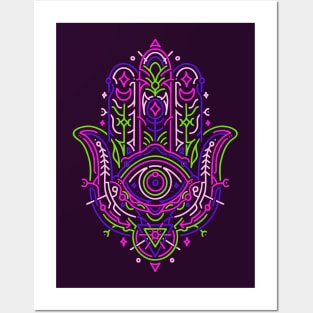 Hamsa Hand Vibe Posters and Art